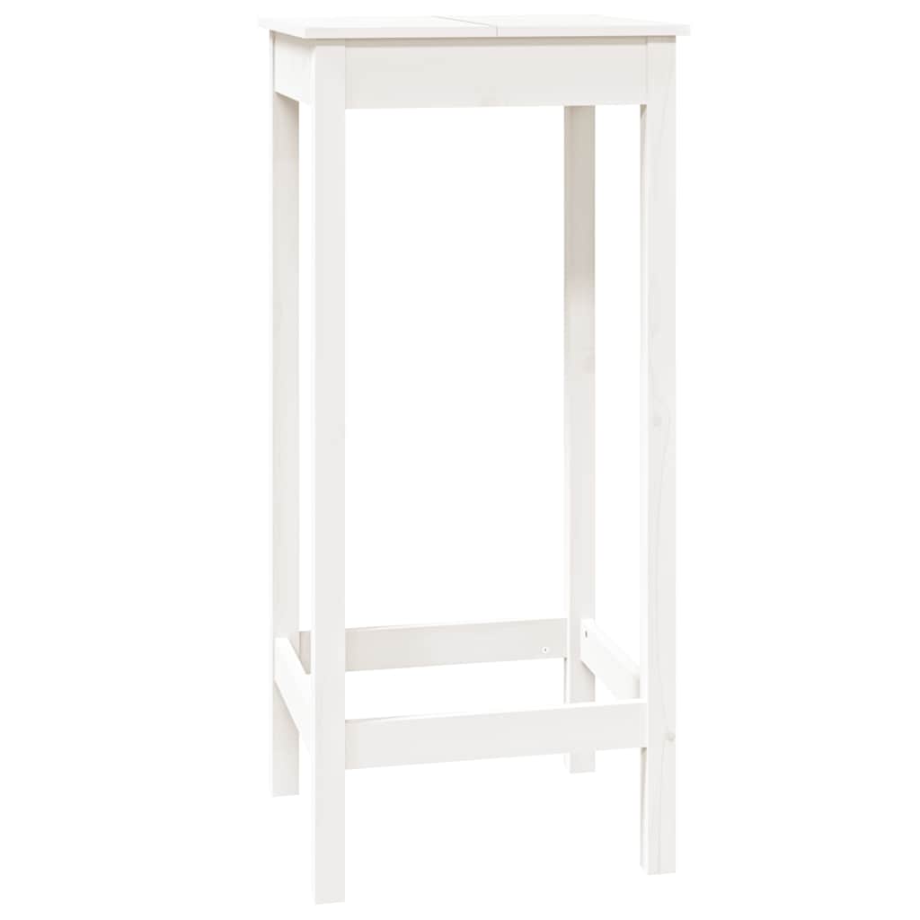 Bartafel 50x50x110 cm massief grenenhout wit