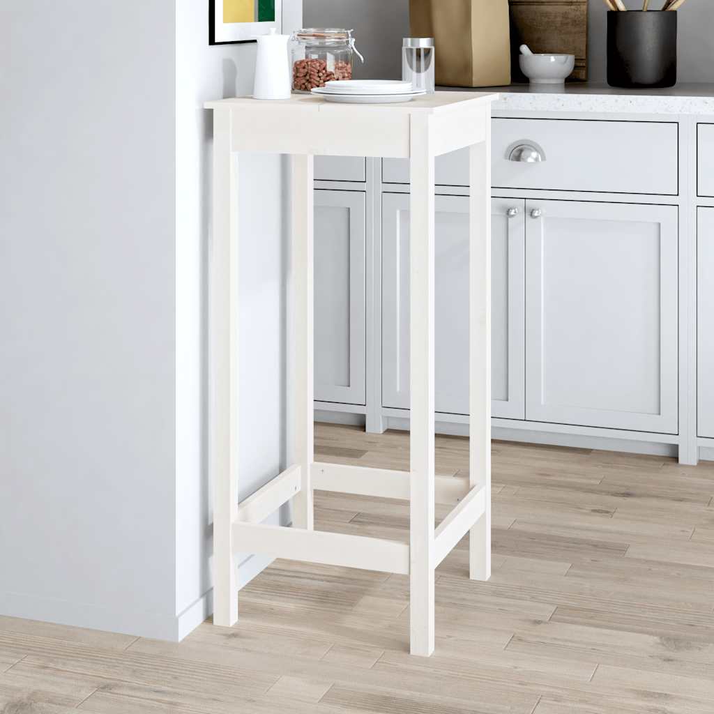 Bartafel 50x50x110 cm massief grenenhout wit