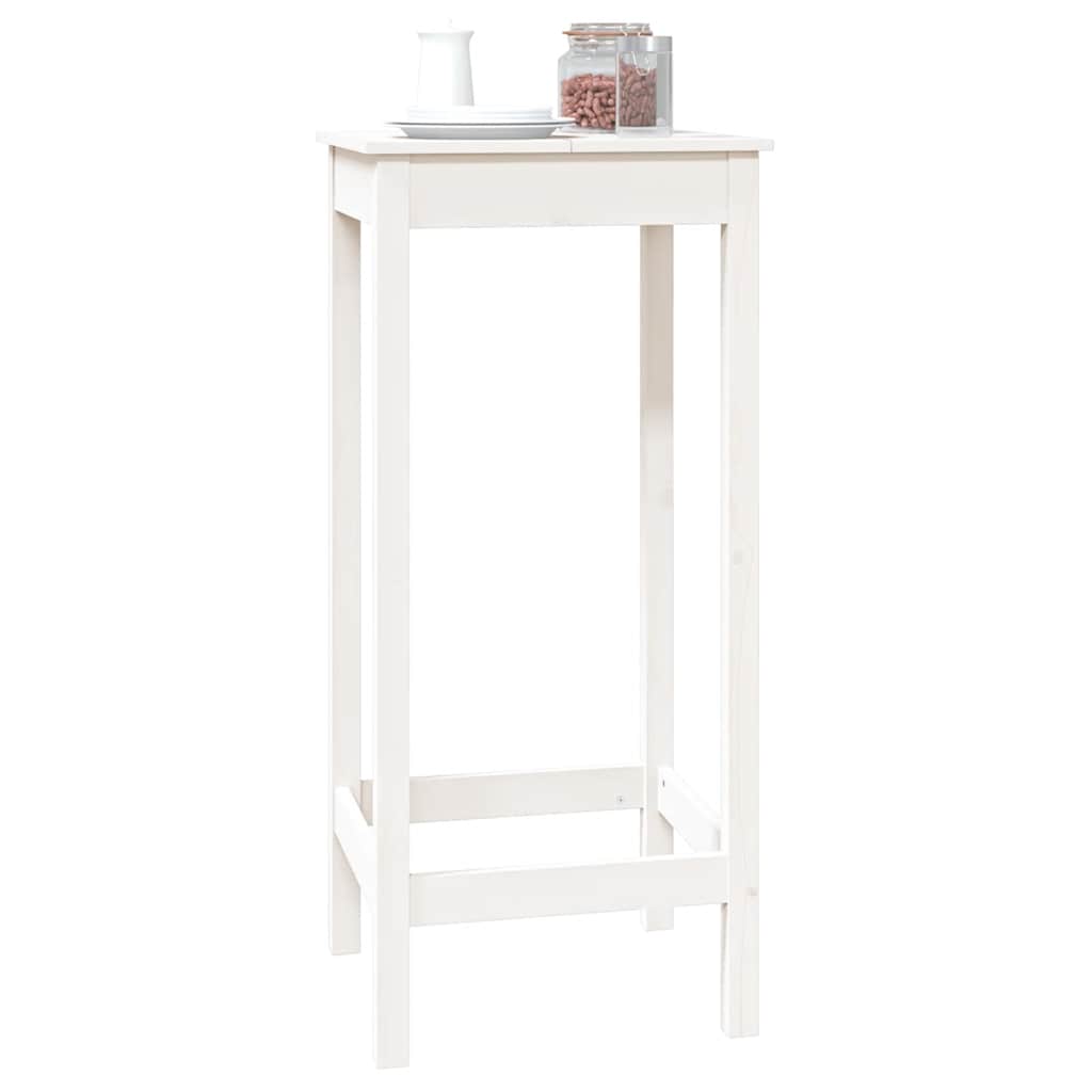 Bartafel 50x50x110 cm massief grenenhout wit