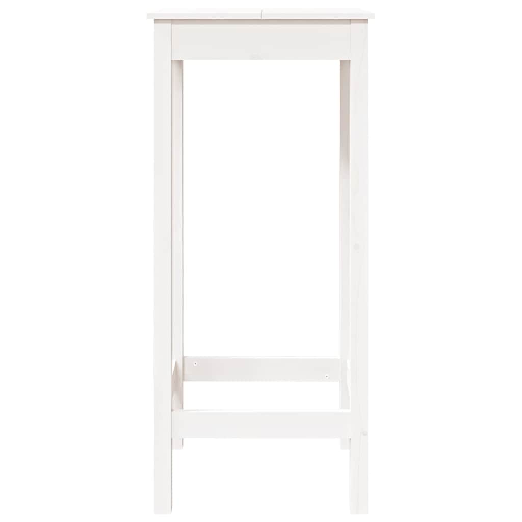 Bartafel 50x50x110 cm massief grenenhout wit