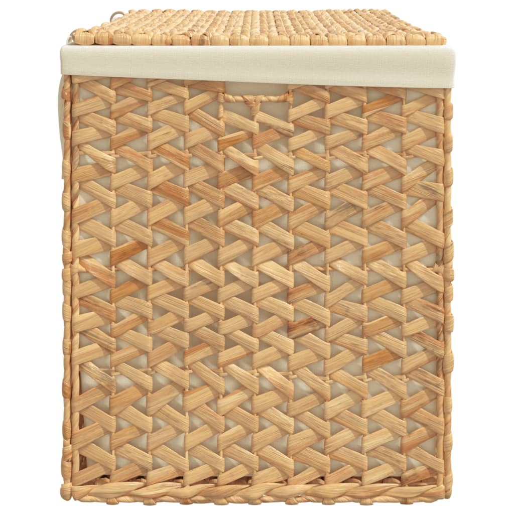 Wasmand met 3 vakken 75x42,5x52 cm waterhyacint