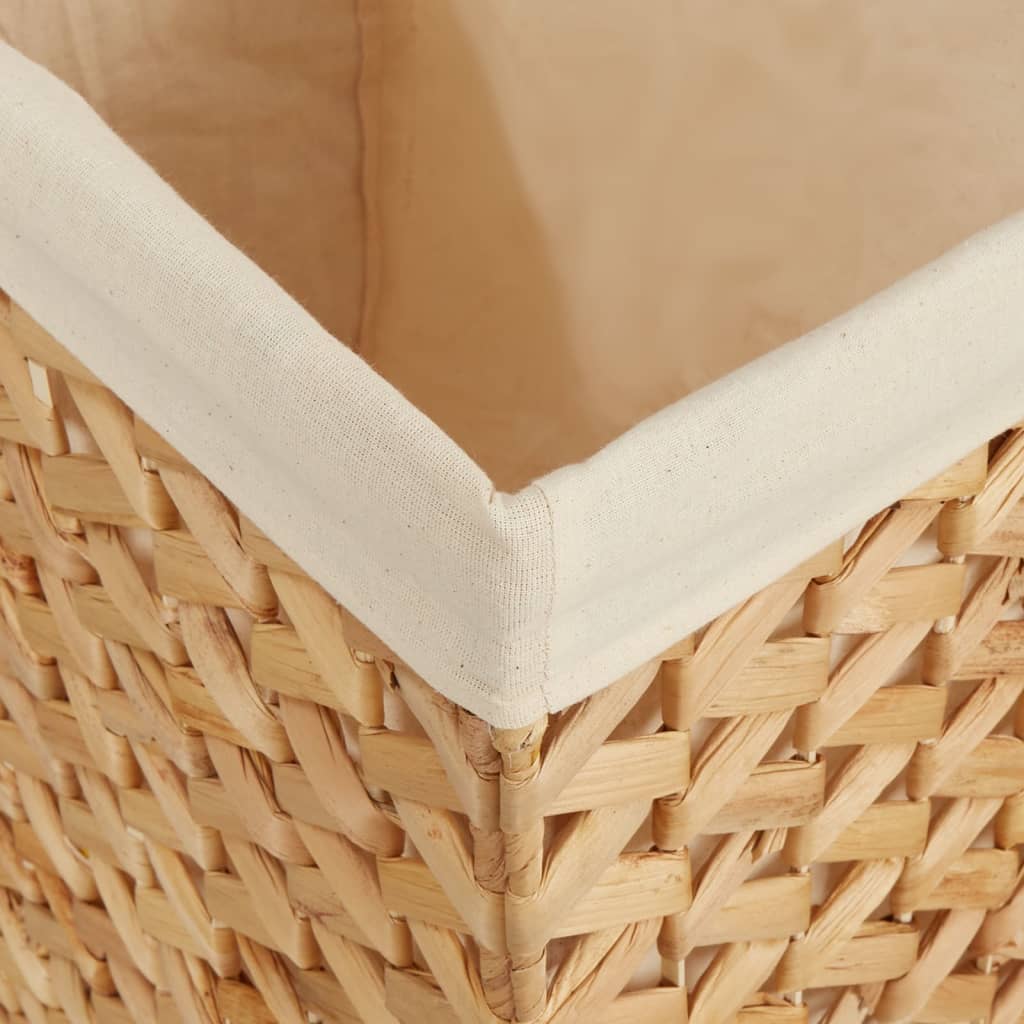 Wasmand met 3 vakken 75x42,5x52 cm waterhyacint