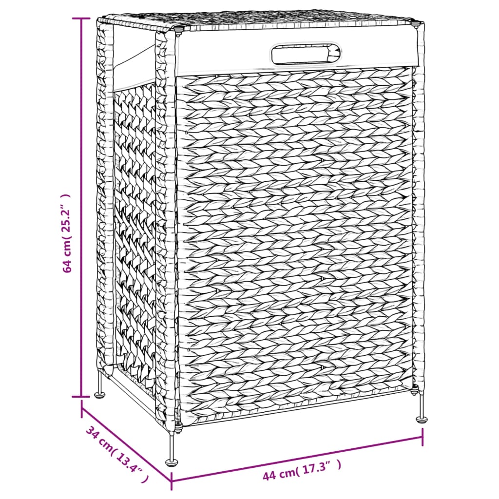 Wasmand 44x34x64 cm waterhyacint