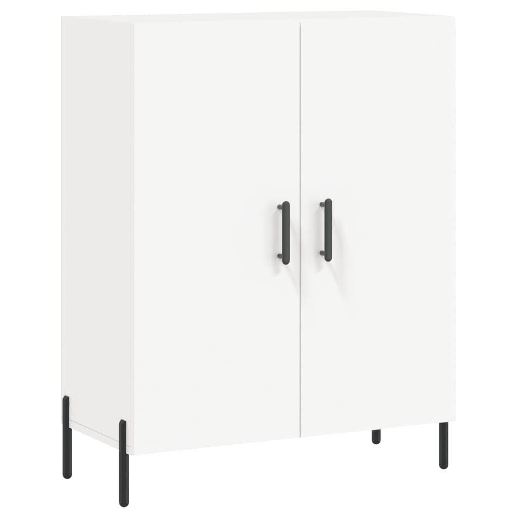 Hoge kast 69,5x34x180 cm bewerkt hout wit