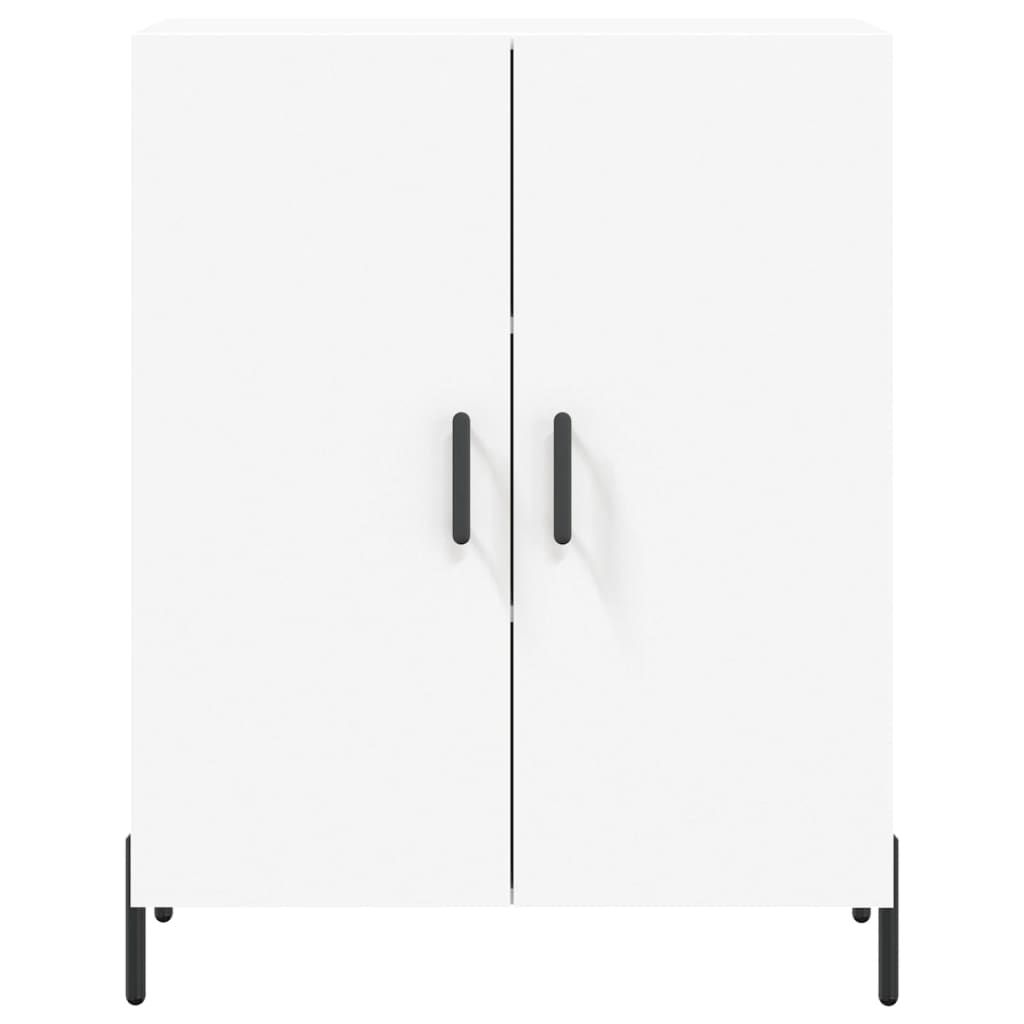 Hoge kast 69,5x34x180 cm bewerkt hout wit