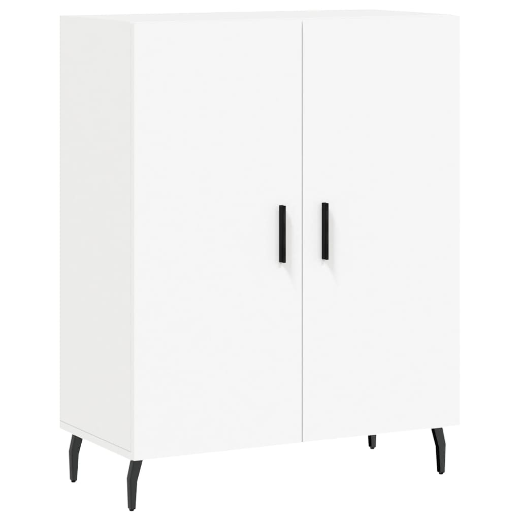 Hoge kast 69,5x34x180 cm bewerkt hout wit