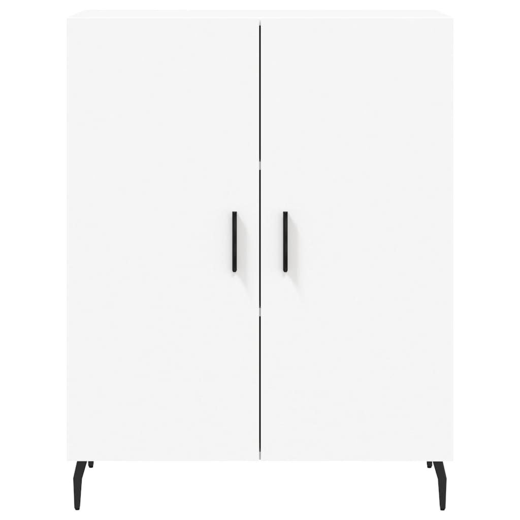 Hoge kast 69,5x34x180 cm bewerkt hout wit