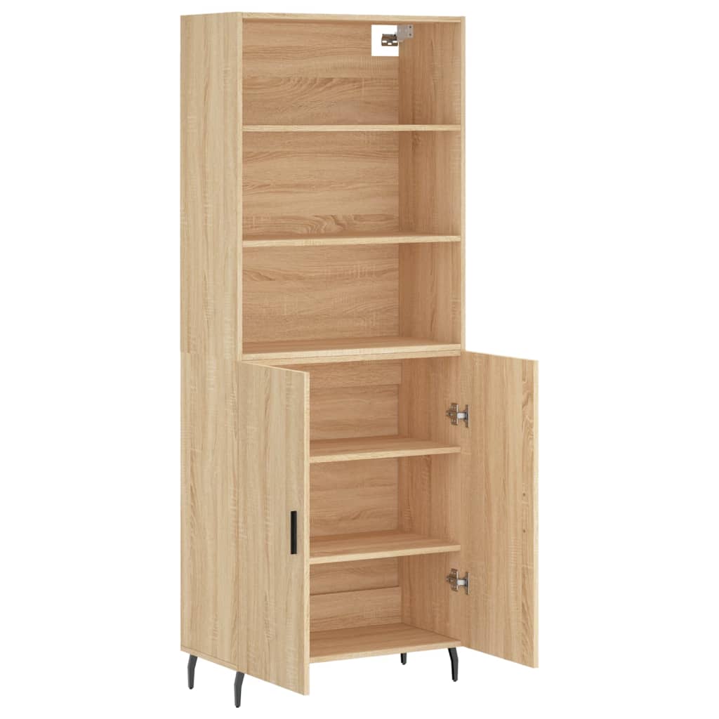 Hoge kast 69,5x34x180 cm bewerkt hout sonoma eikenkleurig