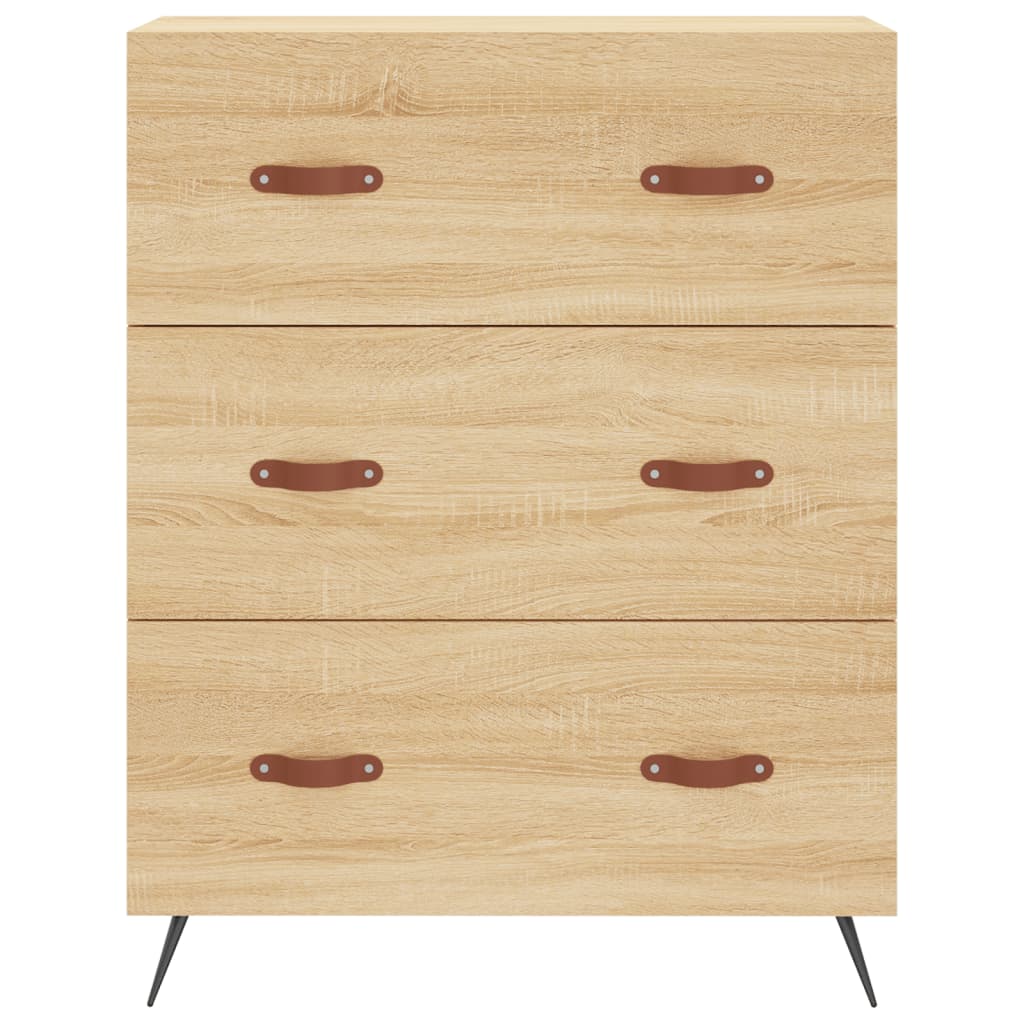 Hoge kast 69,5x34x180 cm bewerkt hout sonoma eikenkleurig