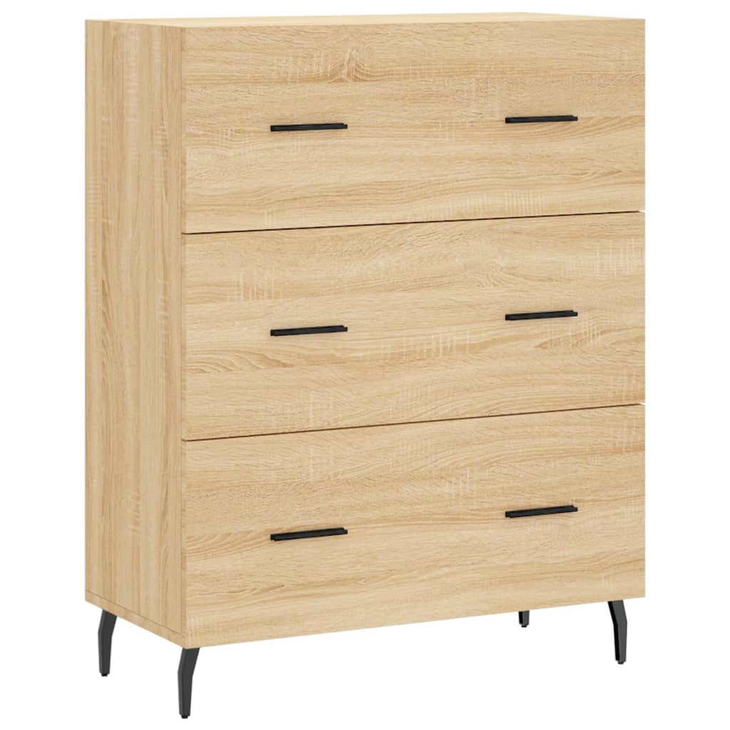 Hoge kast 69,5x34x180 cm bewerkt hout sonoma eikenkleurig