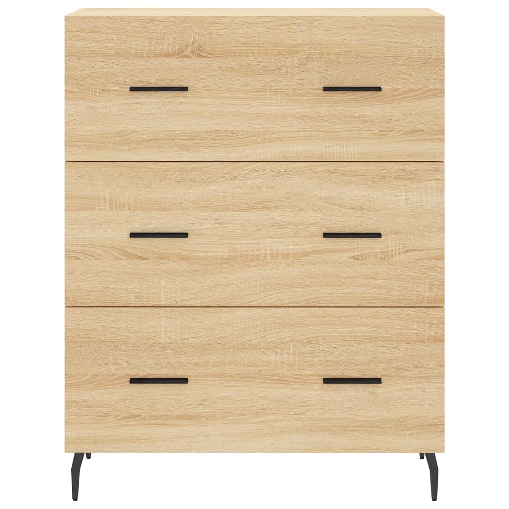 Hoge kast 69,5x34x180 cm bewerkt hout sonoma eikenkleurig
