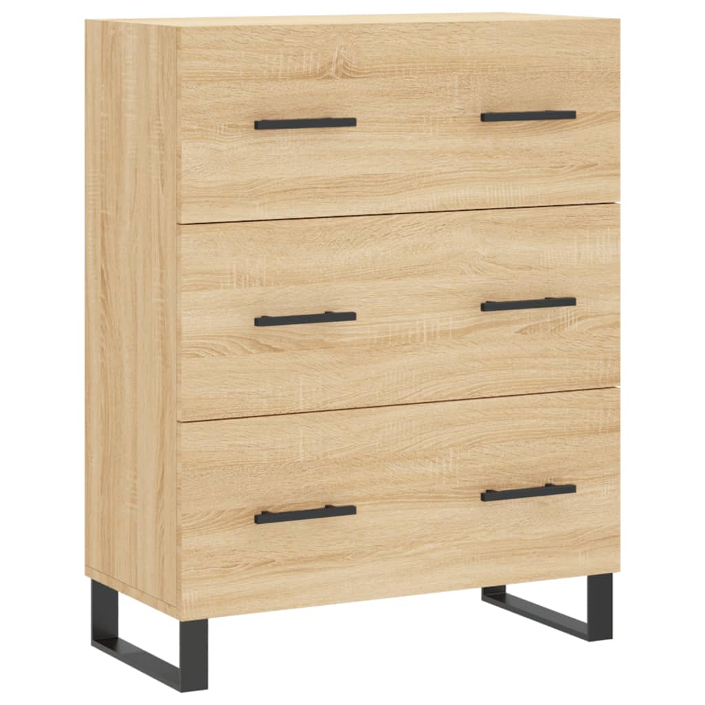 Hoge kast 69,5x34x180 cm bewerkt hout sonoma eikenkleurig