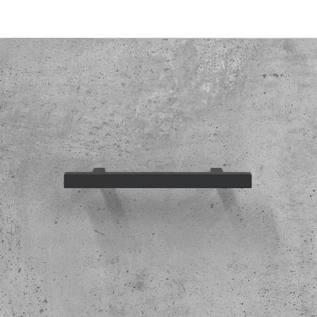 Hoge kast 69,5x34x180 cm bewerkt hout betongrijs