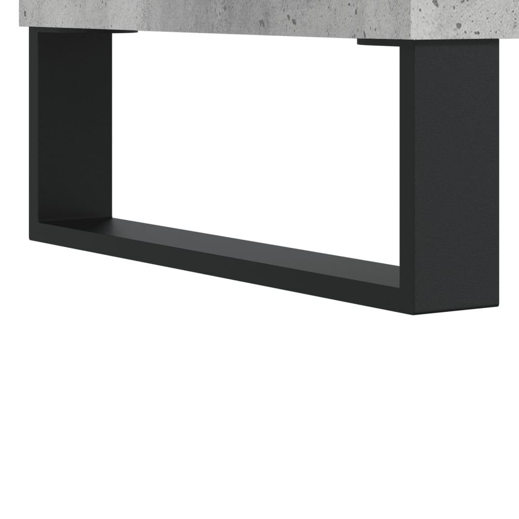 Hoge kast 69,5x34x180 cm bewerkt hout betongrijs