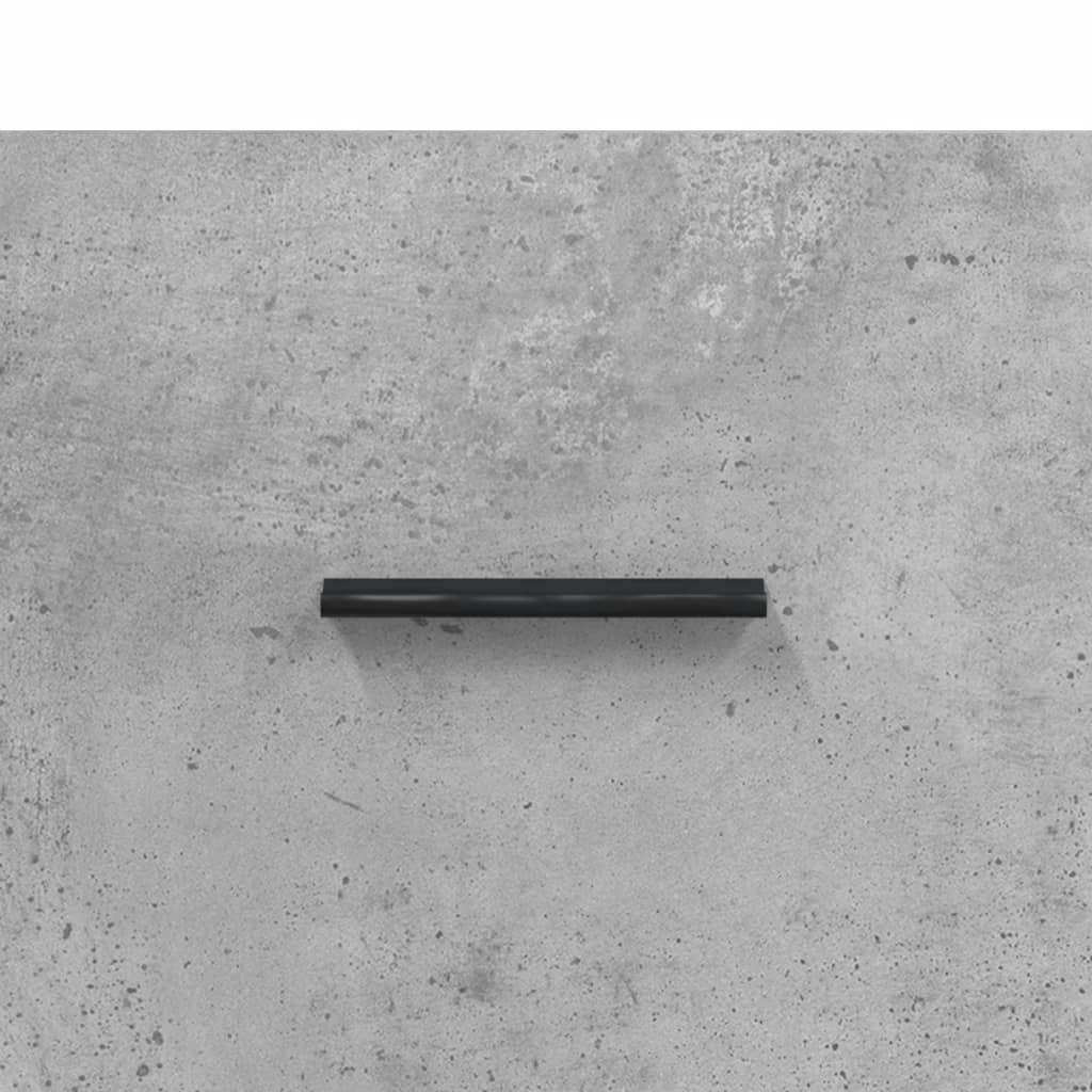 Hoge kast 69,5x34x180 cm bewerkt hout betongrijs