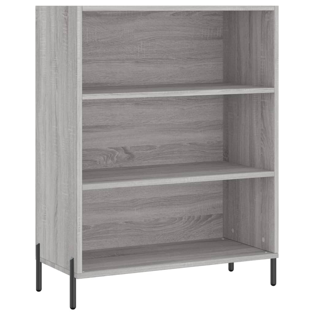 Hoge kast 69,5x32,5x180 cm bewerkt hout grijs sonoma eikenkleur