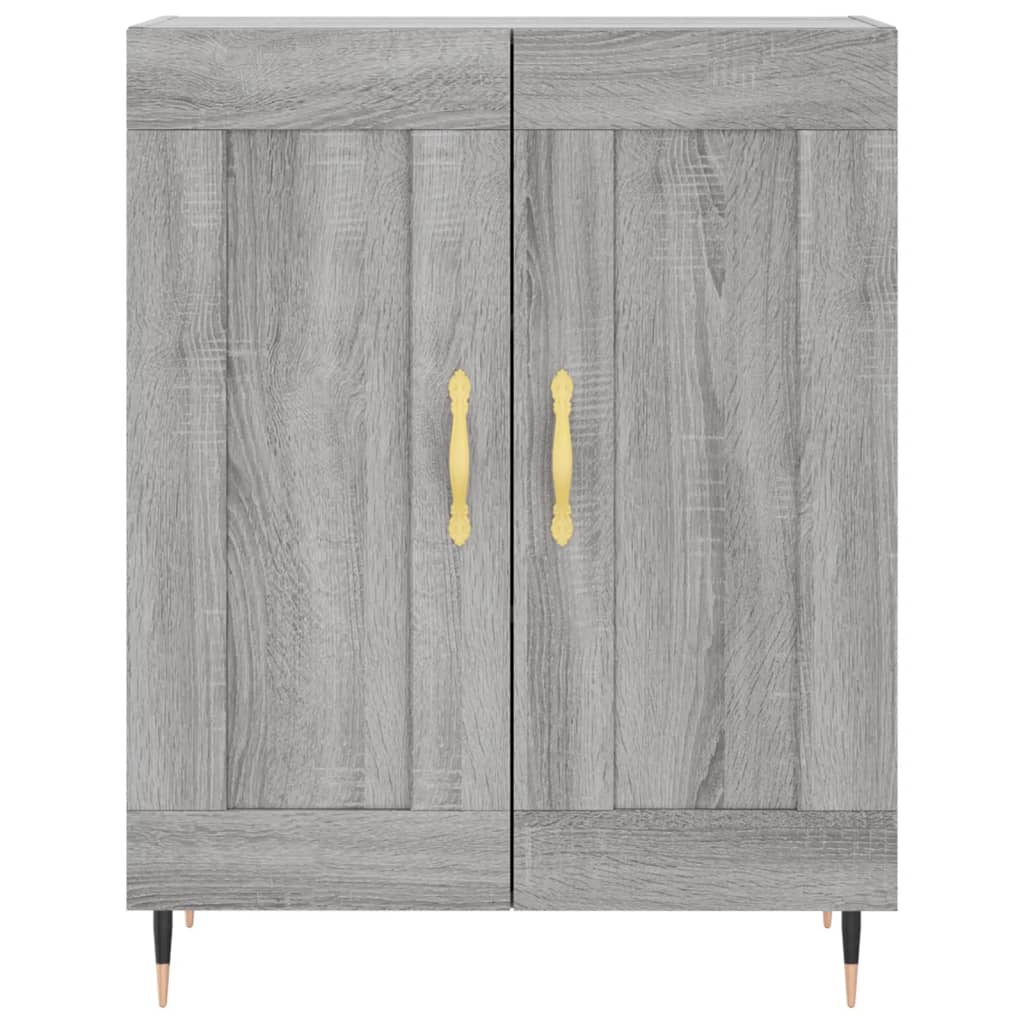 Hoge kast 69,5x34x180 cm bewerkt hout grijs sonoma eikenkleurig