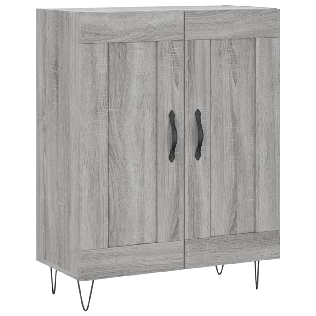 Hoge kast 69,5x34x180 cm bewerkt hout grijs sonoma eikenkleurig