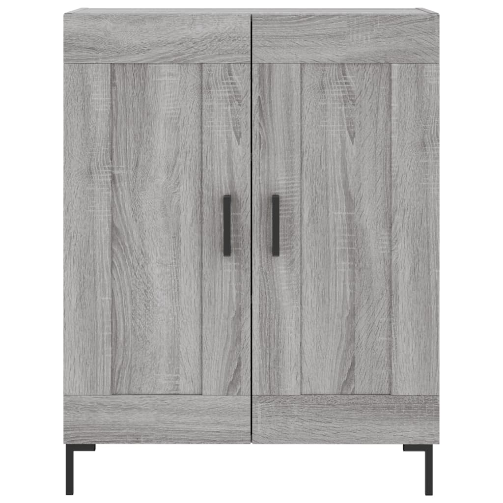 Hoge kast 69,5x34x180 cm bewerkt hout grijs sonoma eikenkleurig
