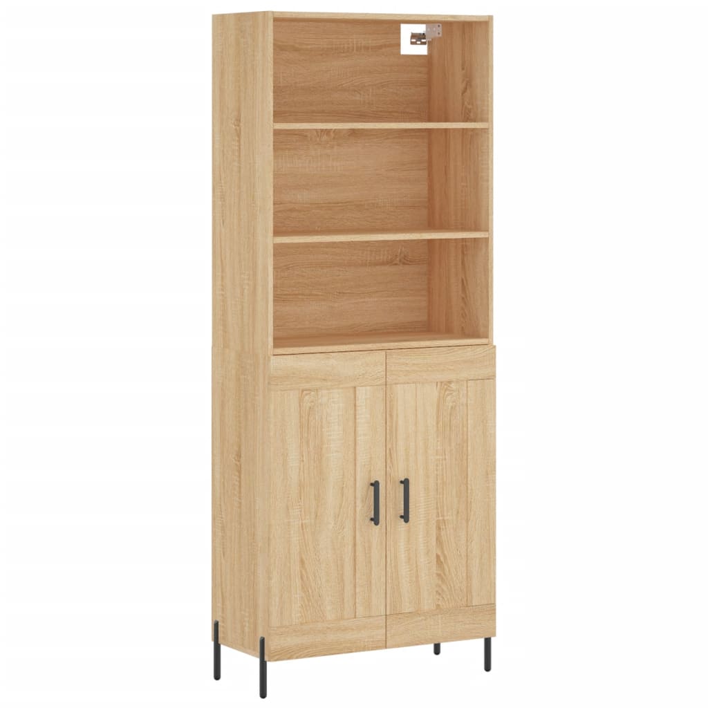Hoge kast 69,5x34x180 cm bewerkt hout sonoma eikenkleurig