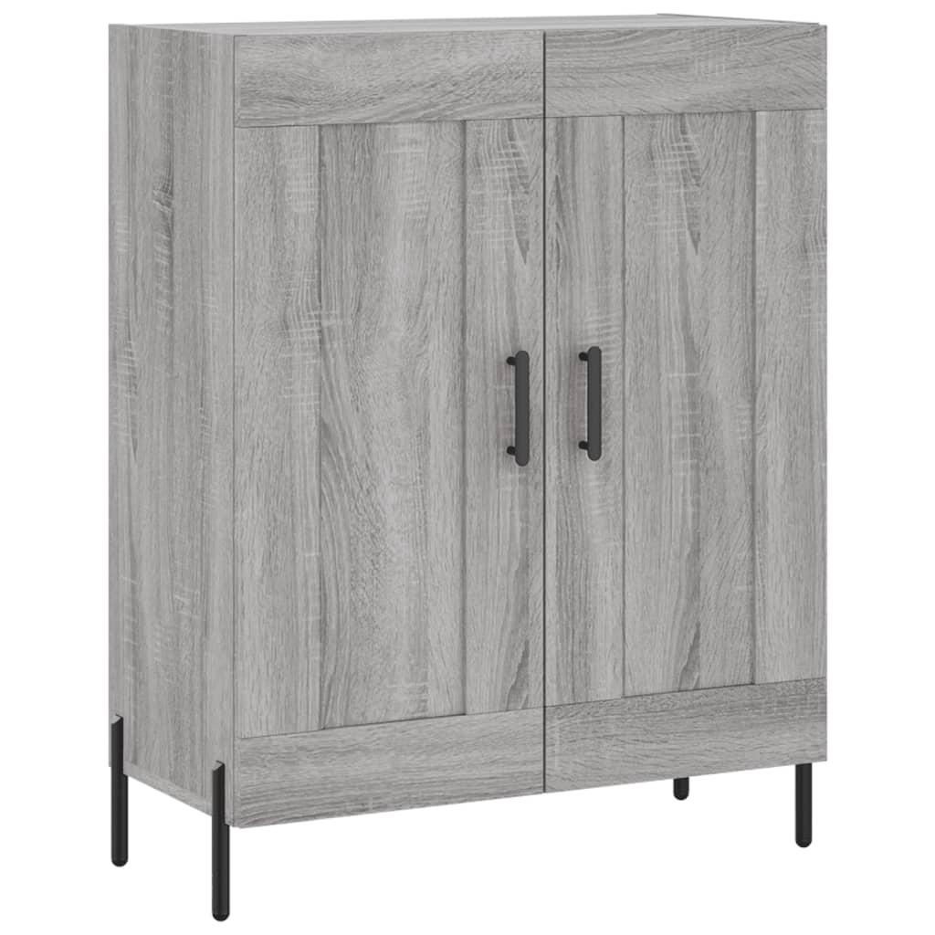 Hoge kast 69,5x34x180 cm bewerkt hout grijs sonoma eikenkleurig