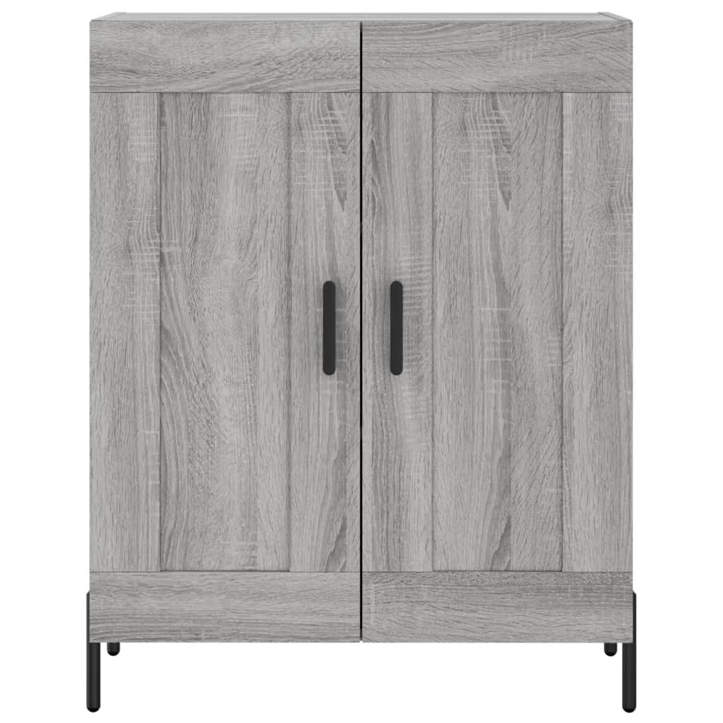 Hoge kast 69,5x34x180 cm bewerkt hout grijs sonoma eikenkleurig