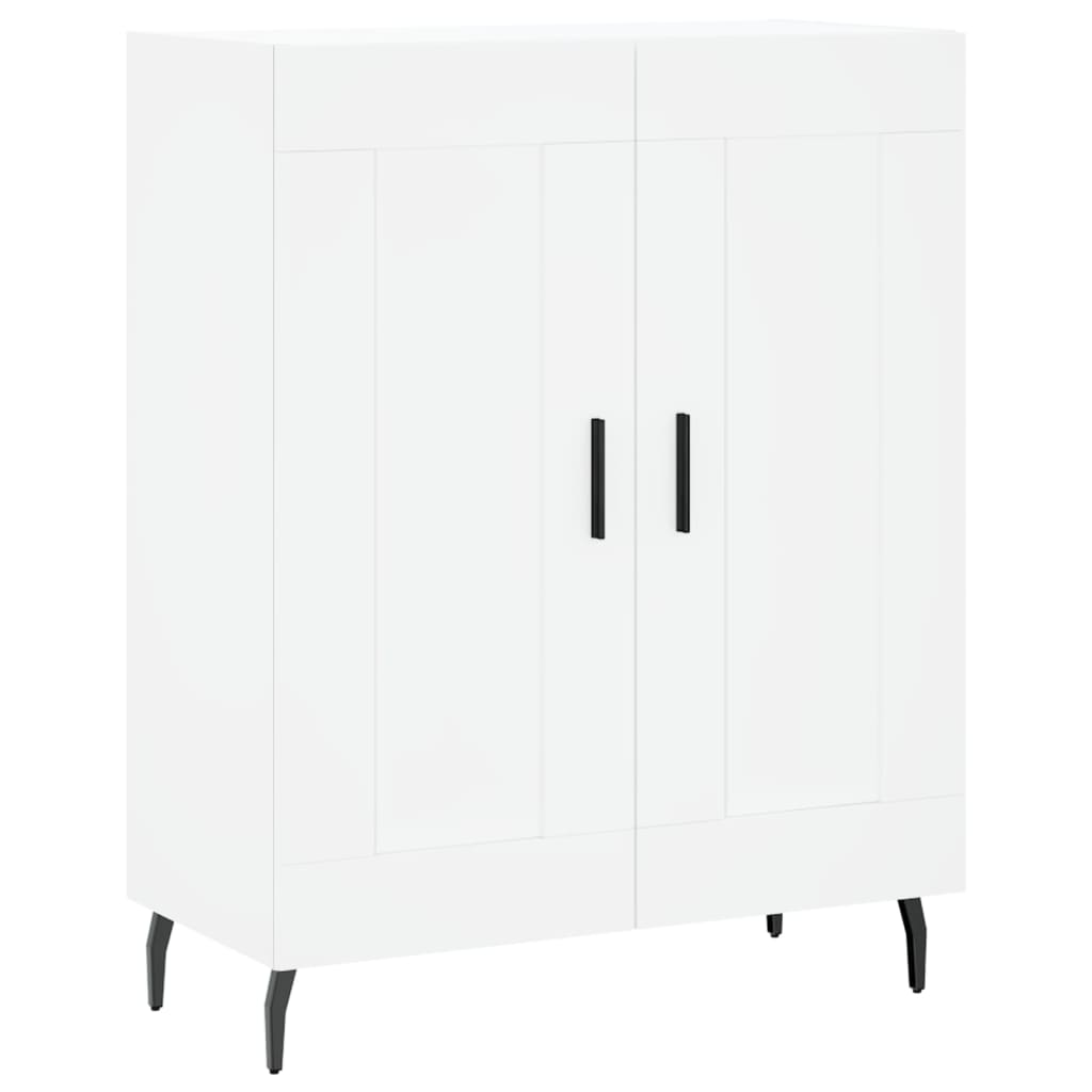 Hoge kast 69,5x34x180 cm bewerkt hout wit