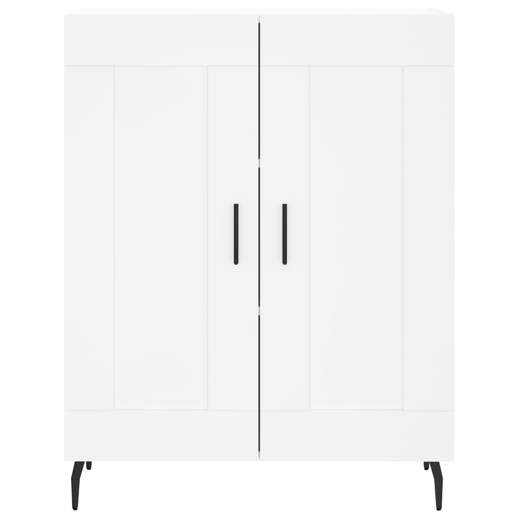 Hoge kast 69,5x34x180 cm bewerkt hout wit