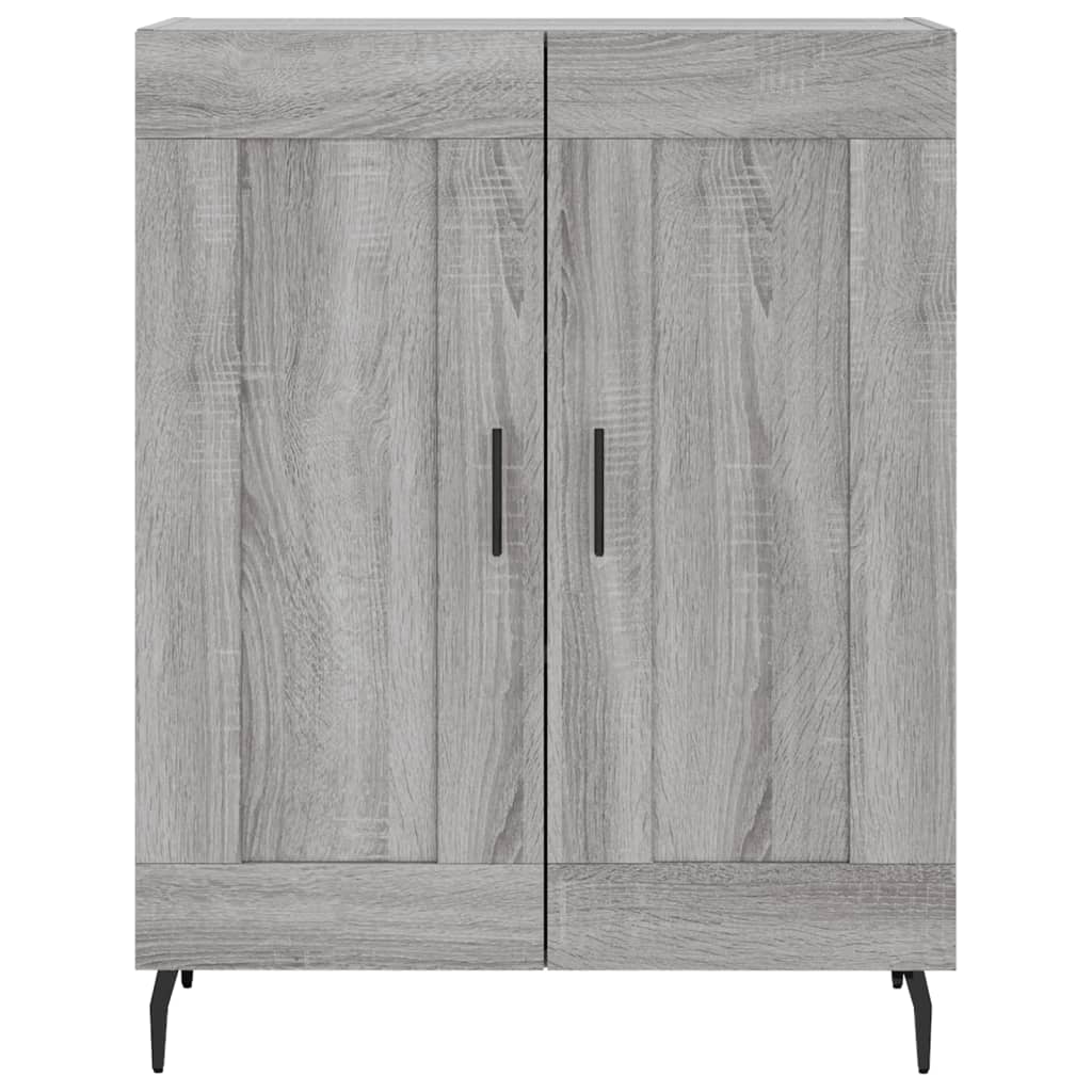 Hoge kast 69,5x34x180 cm bewerkt hout grijs sonoma eikenkleurig