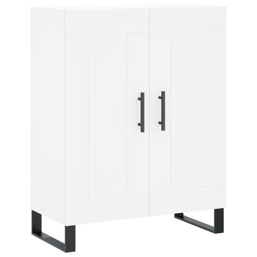 Hoge kast 69,5x34x180 cm bewerkt hout wit