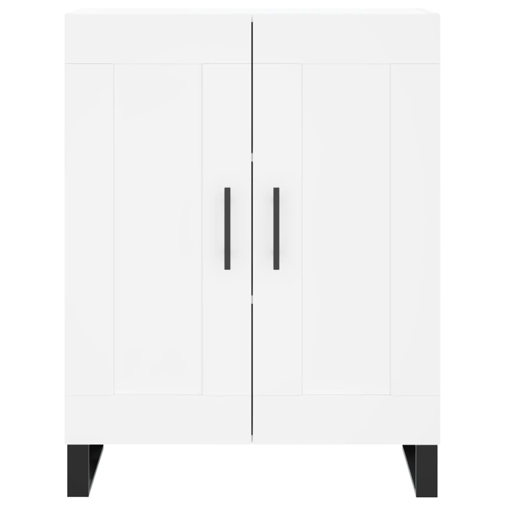 Hoge kast 69,5x34x180 cm bewerkt hout wit