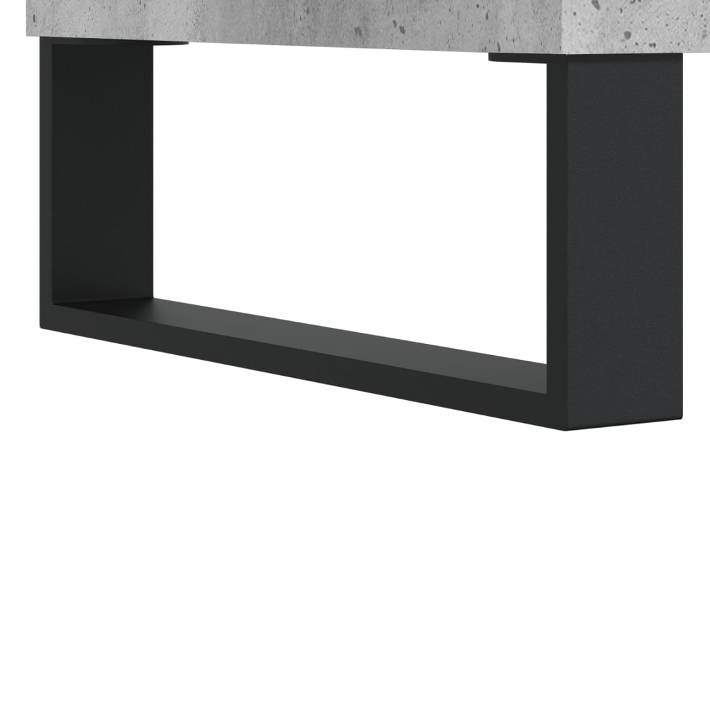 Hoge kast 69,5x34x180 cm bewerkt hout betongrijs