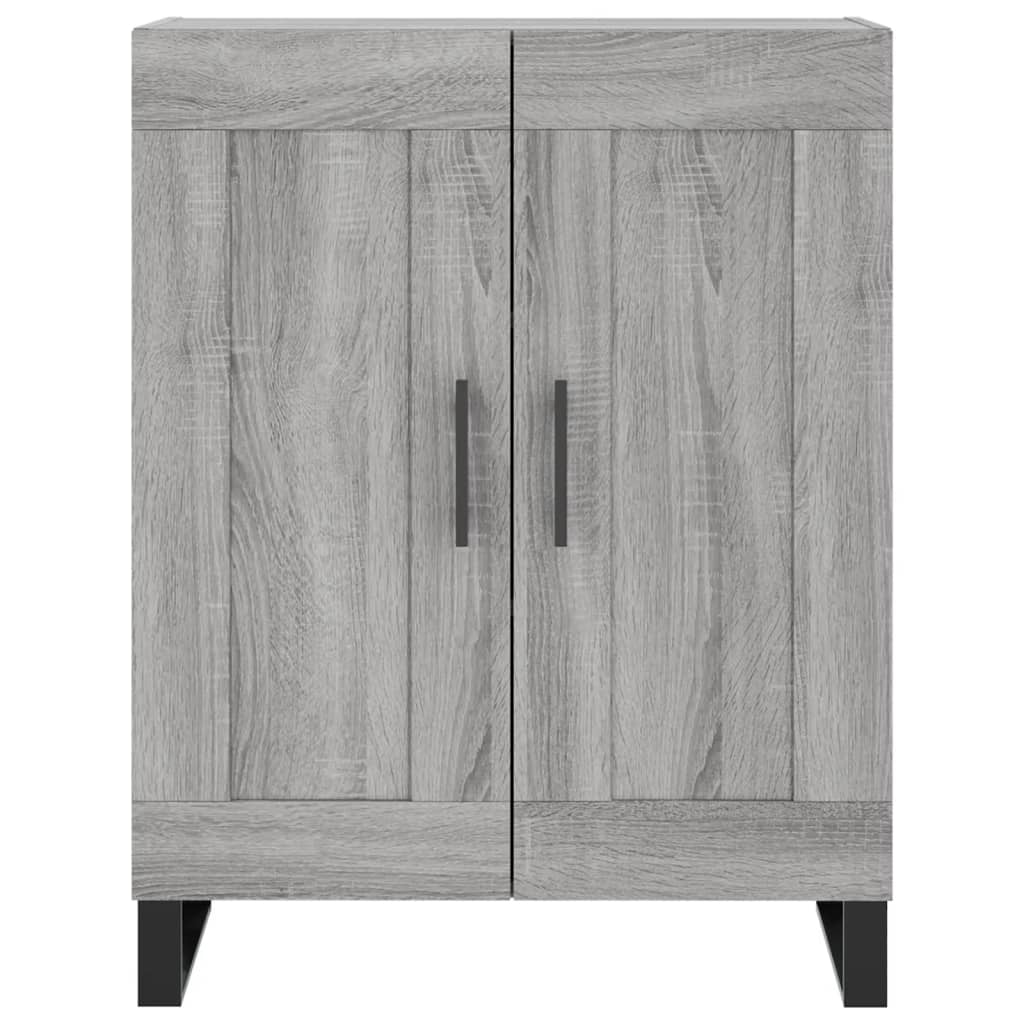 Hoge kast 69,5x34x180 cm bewerkt hout grijs sonoma eikenkleurig