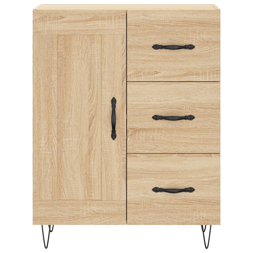 Hoge kast 69,5x34x180 cm bewerkt hout sonoma eikenkleurig