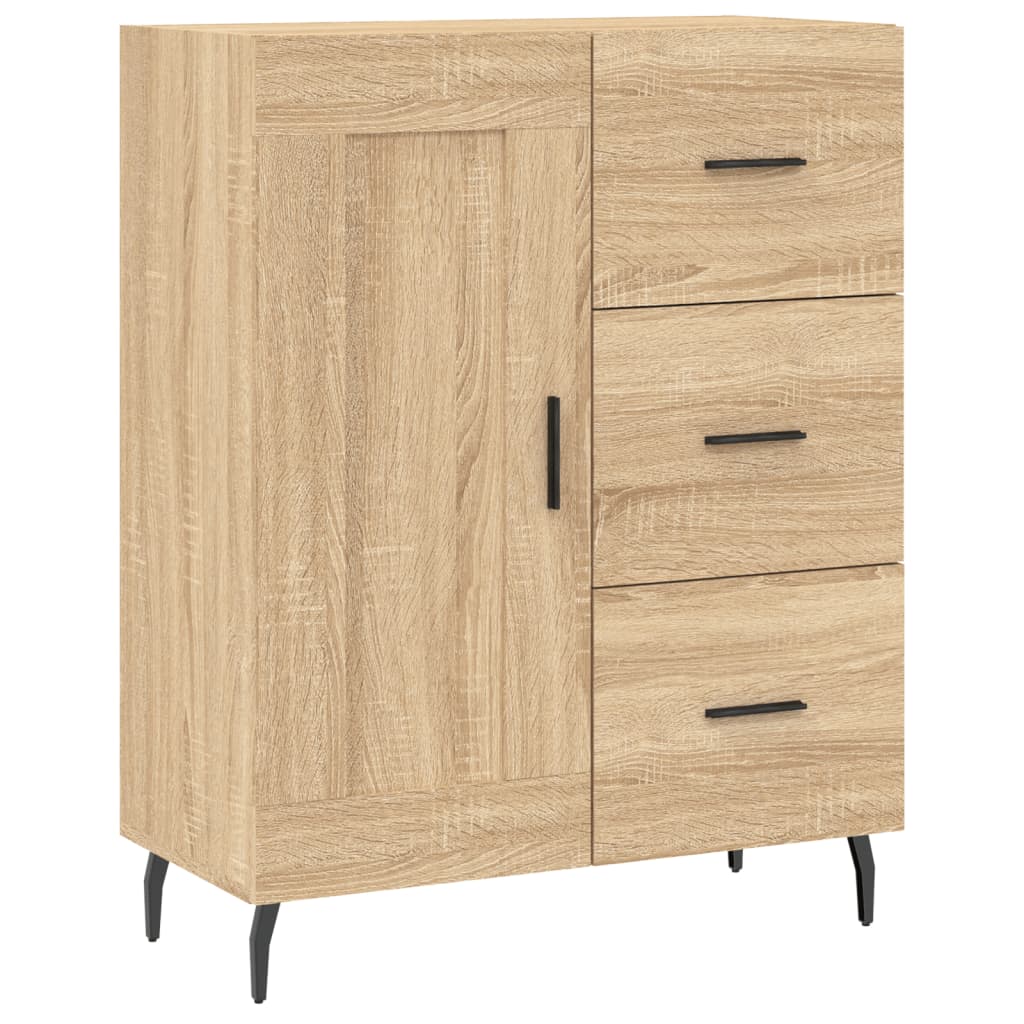 Hoge kast 69,5x34x180 cm bewerkt hout sonoma eikenkleurig