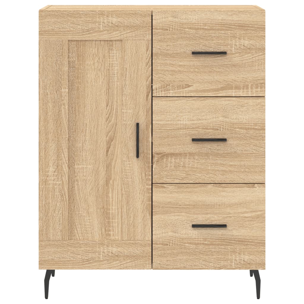 Hoge kast 69,5x34x180 cm bewerkt hout sonoma eikenkleurig