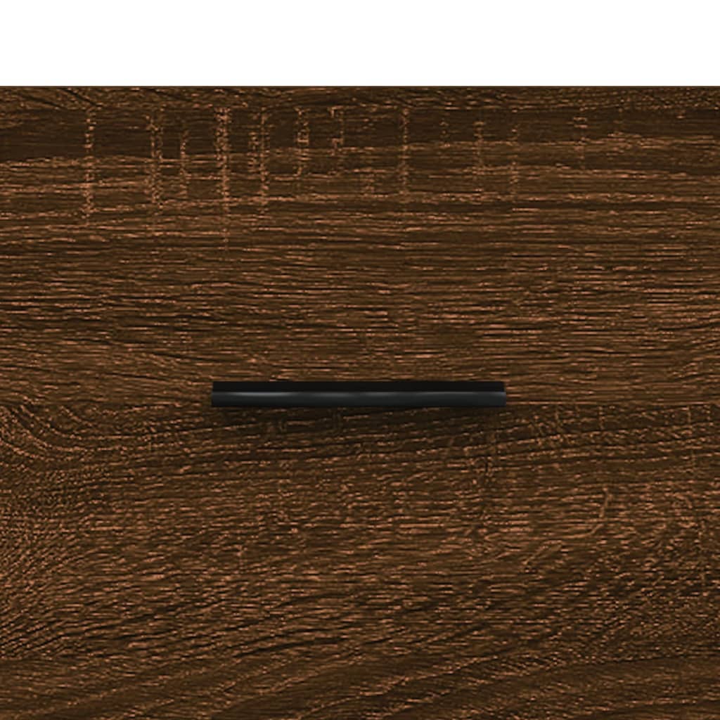 Hoge kast 69,5x34x180 cm bewerkt hout bruin eikenkleur