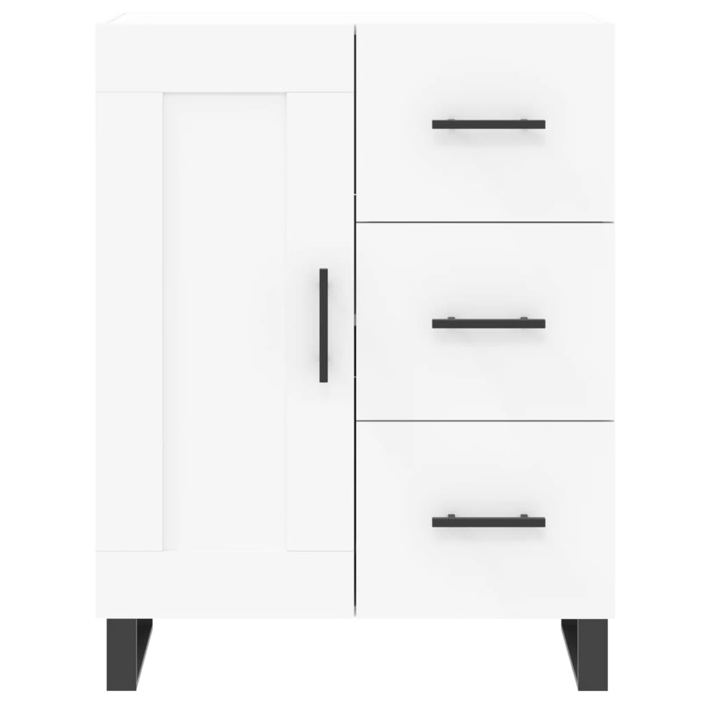 Hoge kast 69,5x34x180 cm bewerkt hout wit
