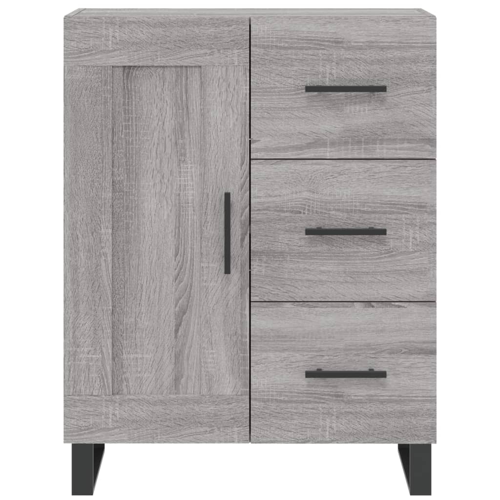 Hoge kast 69,5x34x180 cm bewerkt hout grijs sonoma eikenkleurig