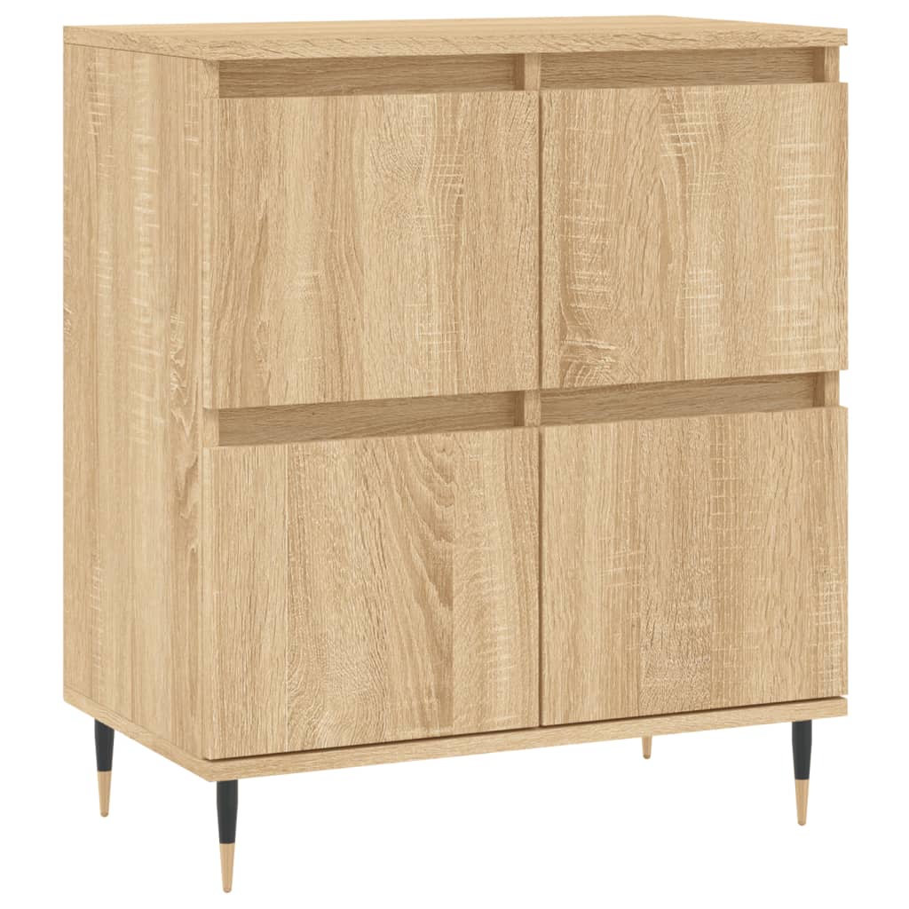 Dressoirs 2 st bewerkt hout sonoma eikenkleurig