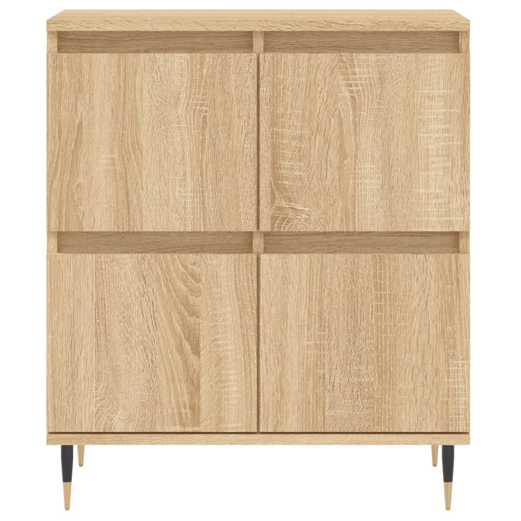 Dressoirs 2 st bewerkt hout sonoma eikenkleurig