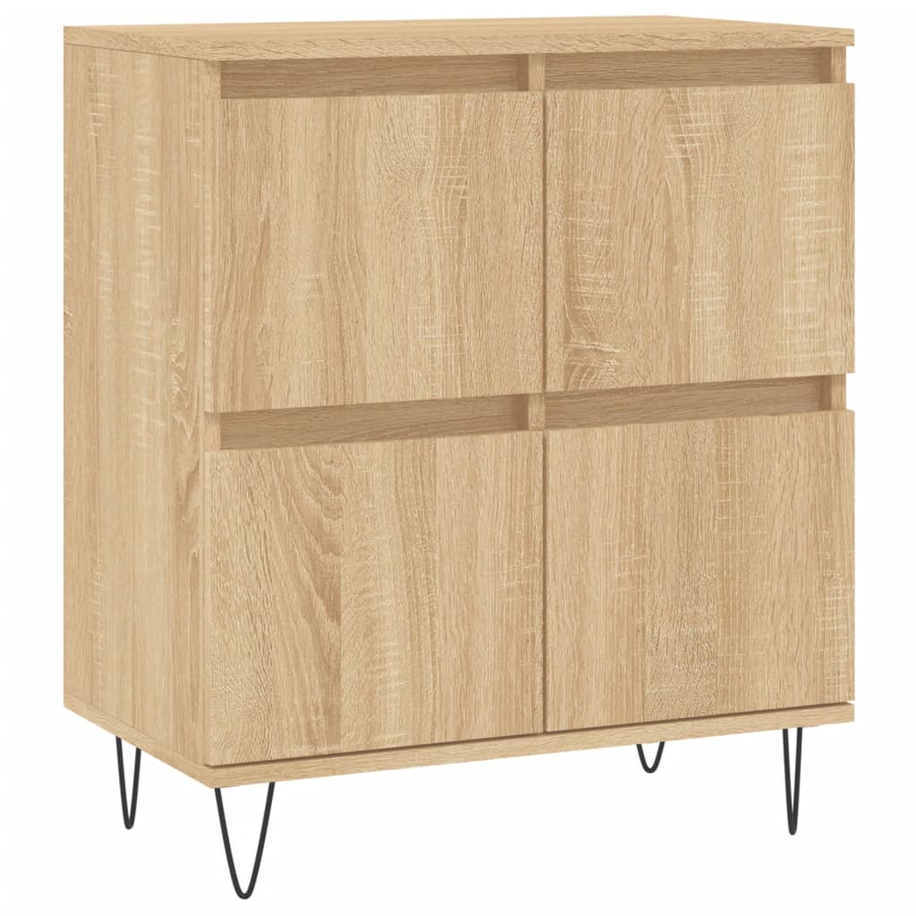 Dressoirs 3 st bewerkt hout sonoma eiken
