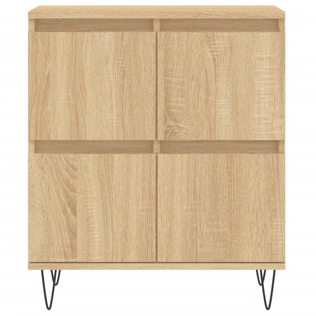 Dressoirs 3 st bewerkt hout sonoma eiken