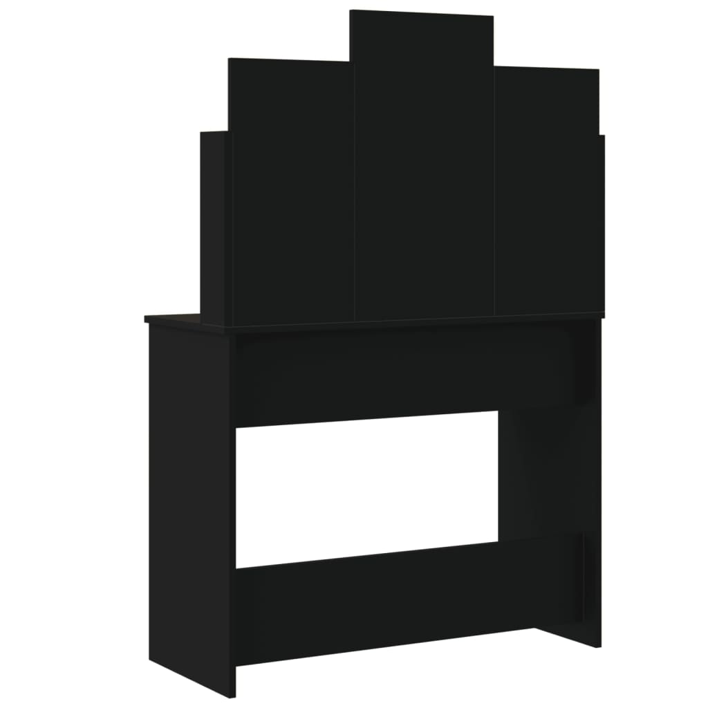Kaptafel met LED-verlichting 96x40x142 cm zwart