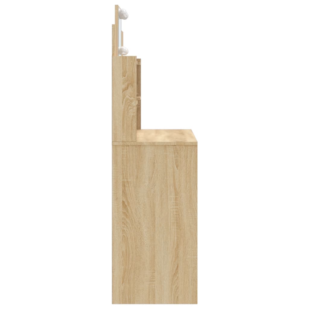Kaptafel met LED-verlichting 96x40x142 cm sonoma eikenkleurig