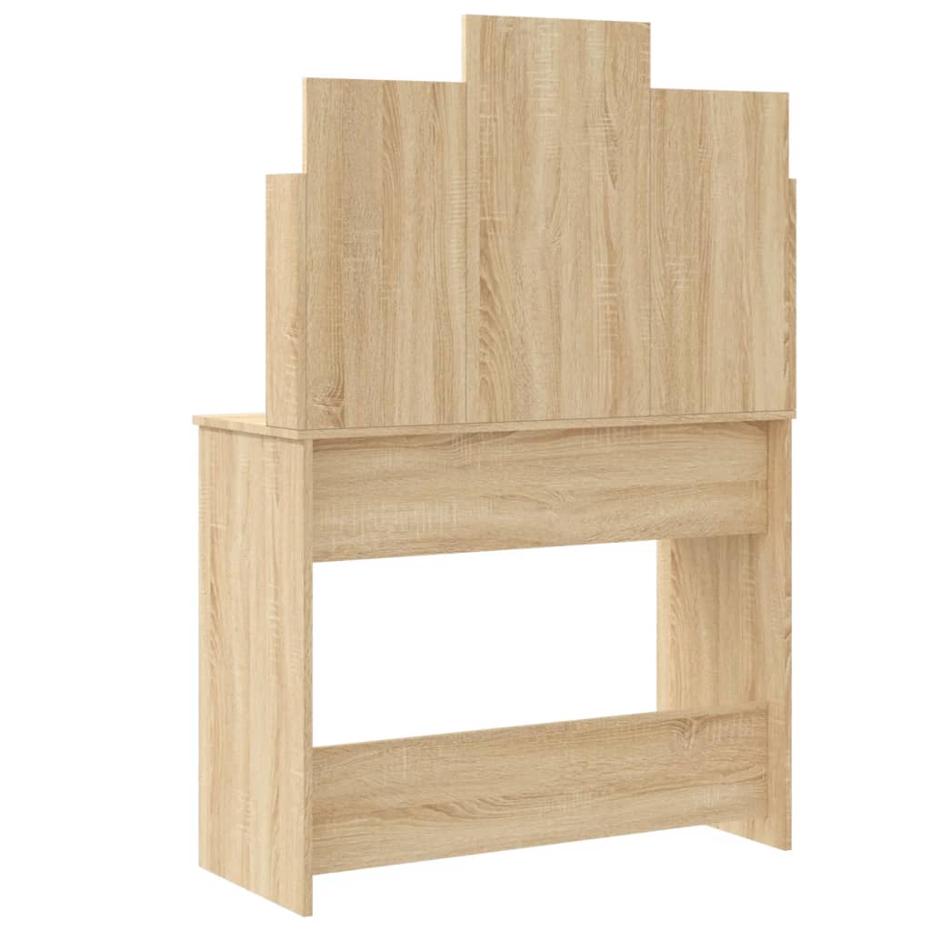 Kaptafel met LED-verlichting 96x40x142 cm sonoma eikenkleurig