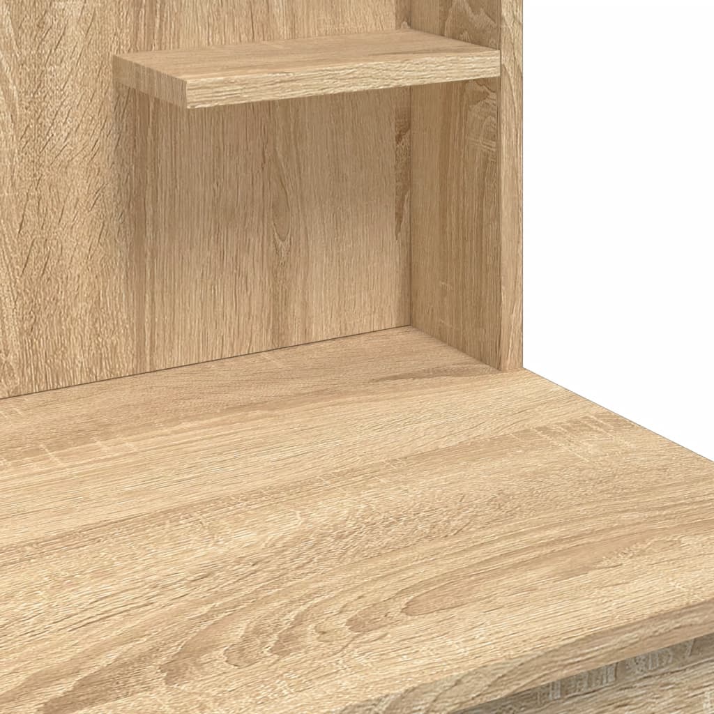 Kaptafel met LED-verlichting 96x40x142 cm sonoma eikenkleurig