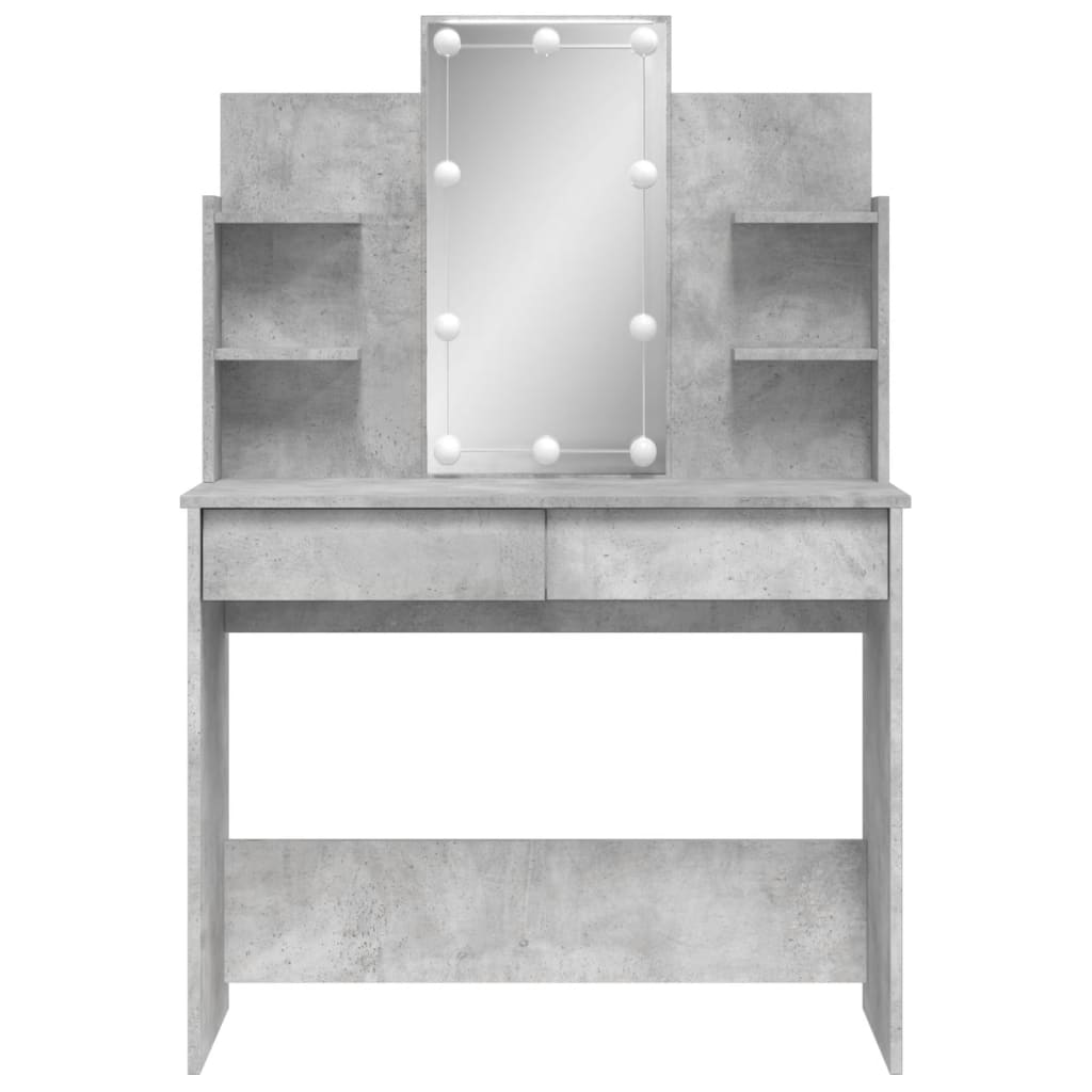 Kaptafel met LED-verlichting 96x40x142 cm betongrijs