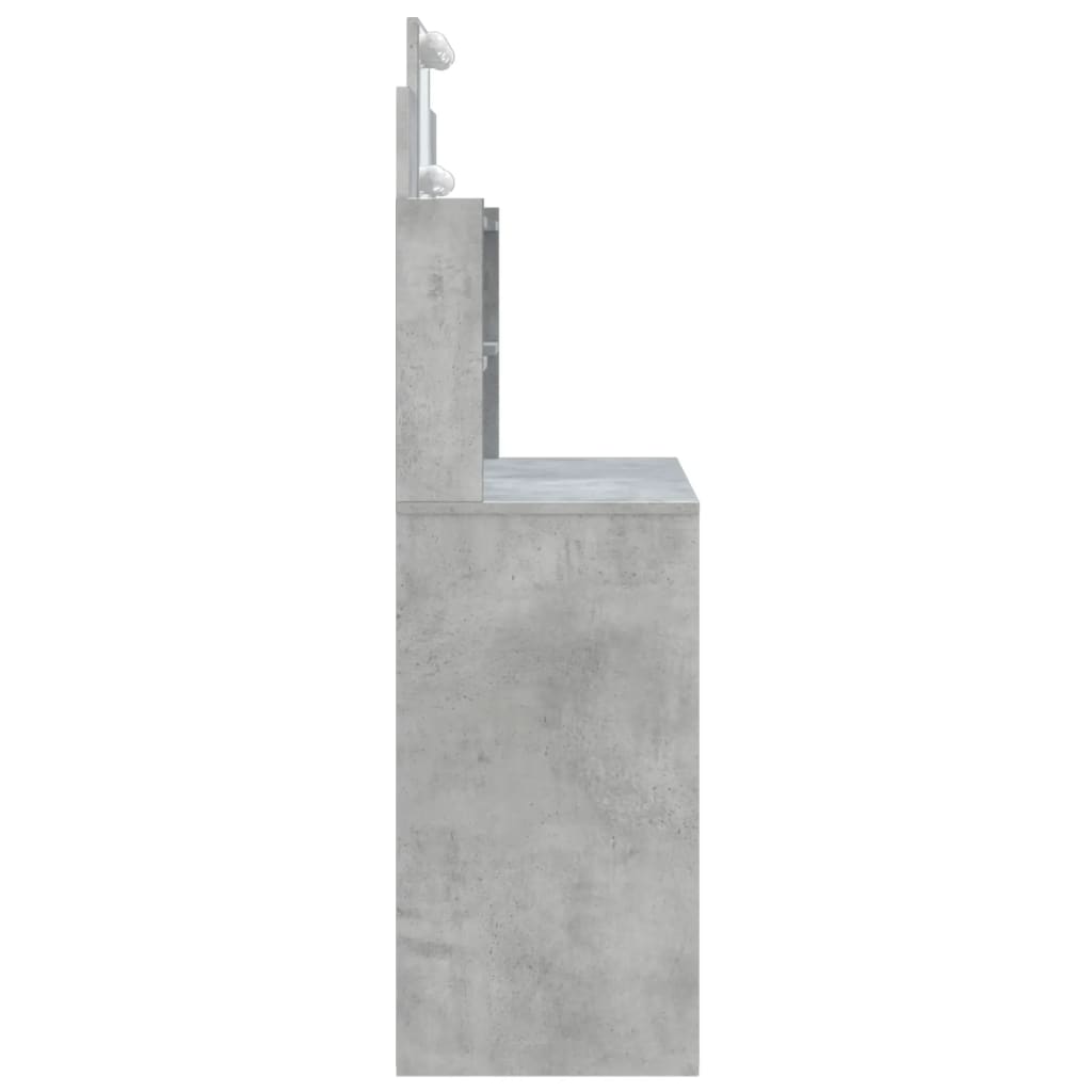 Kaptafel met LED-verlichting 96x40x142 cm betongrijs