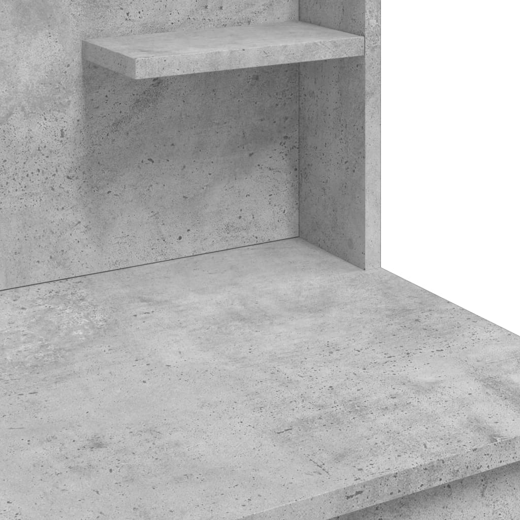 Kaptafel met LED-verlichting 96x40x142 cm betongrijs